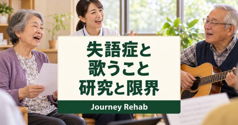 失語症と歌唱・合唱の研究と限界を紹介する見出し画像