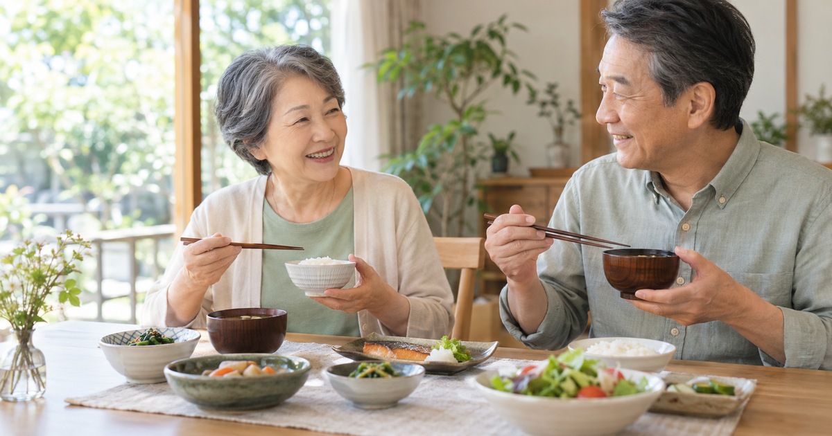 見渡しやすく食器を配置した食卓のイメージ