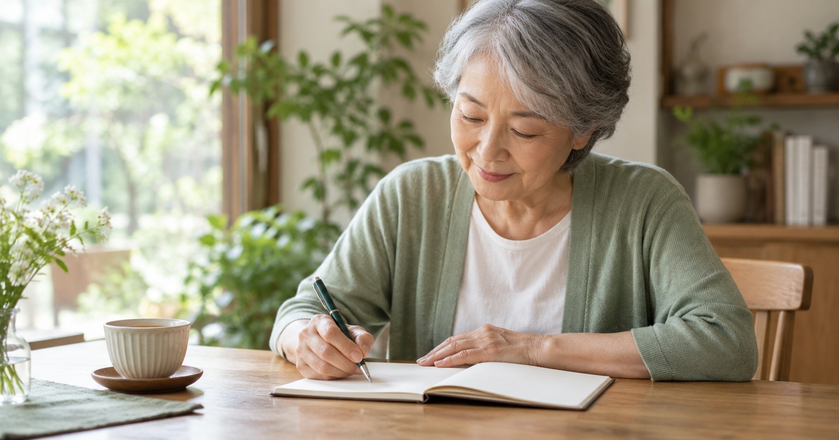 相談したいことをノートに書き留める女性のイメージ