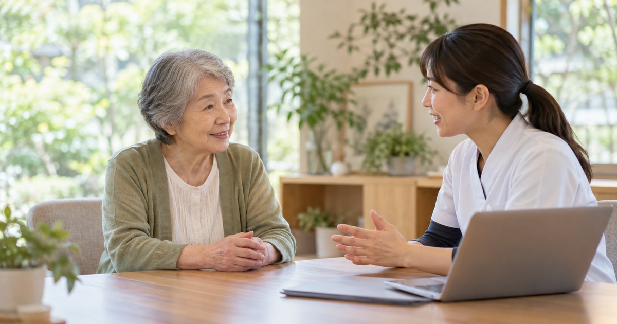 医師と相談する女性のイメージ