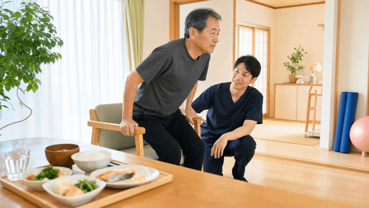 筋力訓練のリハビリの様子