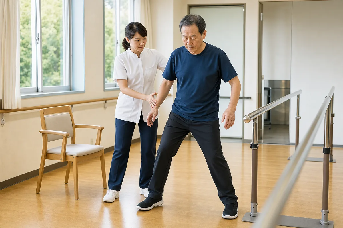 体重移動やバランスを確認する場面