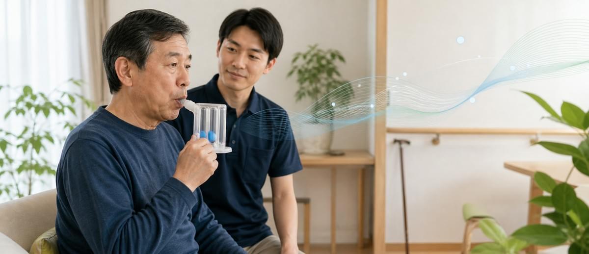 脳卒中後の呼吸筋トレーニングとは？むせ・肺炎・息切れへの効果と注意点